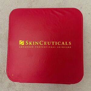 SkinCeuticals Red Skincare Pouch with Gold Logo